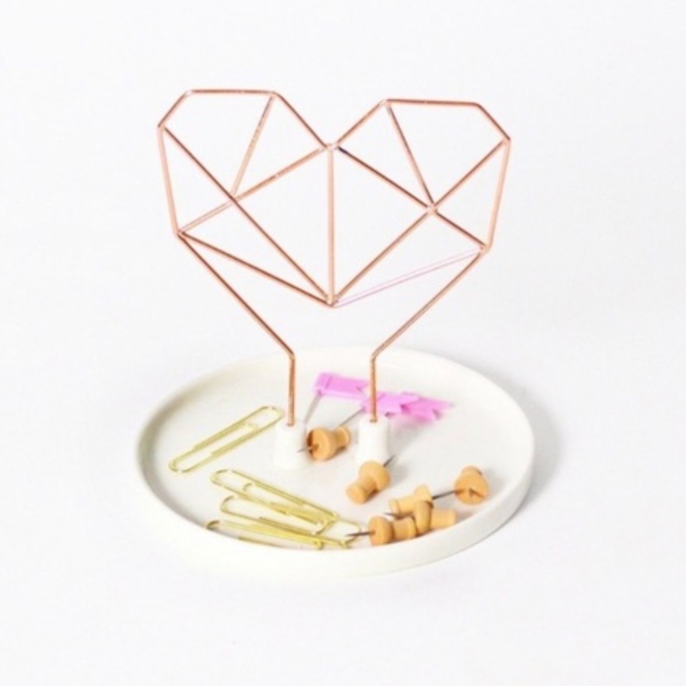 Ceramic and Metal Jewelry Holder and Catch All Dish